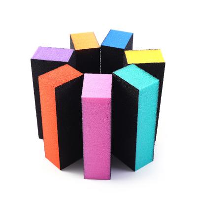 China Wholesale Small Square EVA Cube Black Sand Polishing Nail File for sale