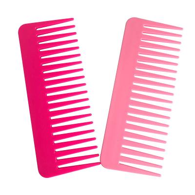 China For Home Factory Wholesale Soft Multi Color Use Flat Tooth Hair Anti-Knotting Portable Wide Comb for sale