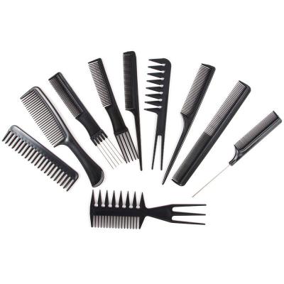 China For Home Use Beauty Cheap Wholesale Plastic Hair Styling 10 Pieces Set For Men And Women Hair Comb for sale