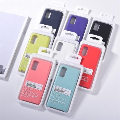 China Anti-drop Solid Silicone Case For Samsung Galaxy S21 S20 A51 Ultra Note 20 9 A10s A70 S9 A30 S10 Plus A71 5G Cell Phone Case for sale