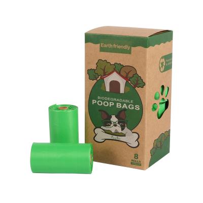 China Cornstarch HDPE PPE Biodegradable Packaging Products Dog Poop Waste Pet Cat Litter Outdoor Cleaning Bag With Dispenser for sale