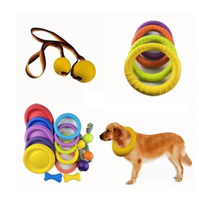 China Durable EVA Pet Ring Dog Flying Disc Solid Foam Rings Bite Heavy Duty Training Toys Pet Tension Rings for sale