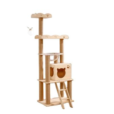 China OEM ODM workable can be customized very strong solid wood cat tree tower cat tree wholesale factory direct sales for sale