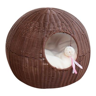 China High Quality Manual Woven Cat Cave Basket Bed Nest Eco-Friendly Sustainable Wholesale for sale