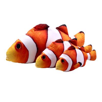 China Wholesale Viable Plush Cotton Fish Cat Automatic Interactive Motorized Toy USB Charging Electric Soft Fishes for sale