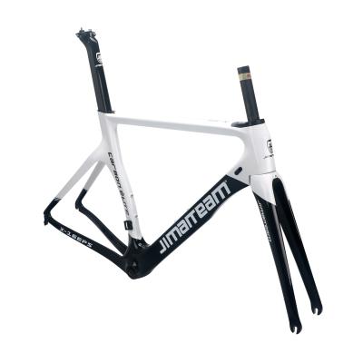 China Famous Black Road Bike Frame EPS Carbon Fiber Road Bike Frame Customization White T700 Carbon Roadbike Frame Carbon Fiber Road Bicycleframe for sale