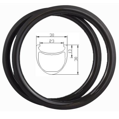 China Mountain Bikes Bike Wheel 30mm 30mm Carbon Fiber Bike Rim Bicycle Width Full CarbonTubular Rim Bike Wheel Rim for sale