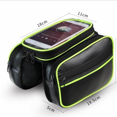 China Mobile Phone Bag Outdoor Bike Mountain Accessories PU Touch Screen Mountain Bike Waterproof Installation Bag for sale