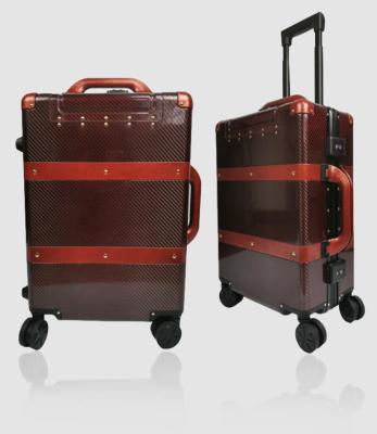 China Carbon Luggage Carry-on Suitcase Lightweight Waterproof/Strong Fiber Hard Suitcase Is Easy To Use for sale