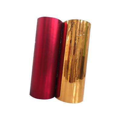 China Crown Moisture Proof Treated PET Film Polyester Metallized Thermal Lamination Film Roll Film For Package Material for sale