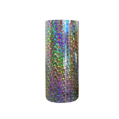 China Moisture proof bopp transparent iridescent film, warm self-adhesive colorful reflective films for sale