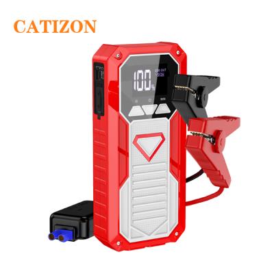 China 10000mAh Car Jump Starter Type-C with LCD Screen, Fast USB Charging, 12V Battery Auto Booster and Car Power Bank 163*77*31mm for sale