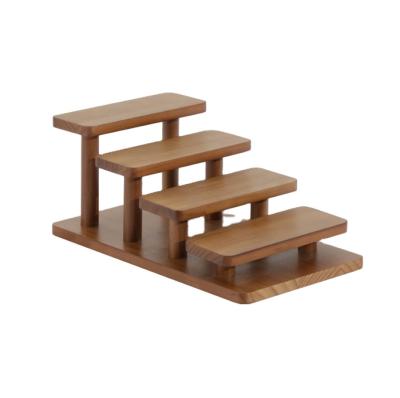 China Eco - Friendly Wooden Jewelry Box Display Stand Glasses Eye Ladder Luxury Display Stand for sale