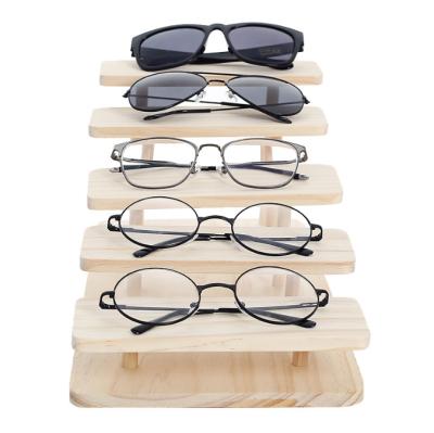 China Factory Wholesale Custom Wooden Glasses Eco - Friendly Display Stand Glasses Counter for sale