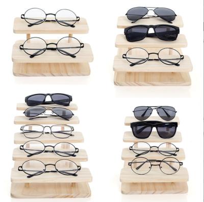 China Supermaket Custom Wholesale Glasses Display Stand Home Decoration Wooden Storage Rack for sale