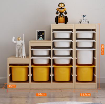 China Modern Hot Selling Baby Toy Storage Rack Multifunctional Home Decoration Kids Wooden Locker for sale