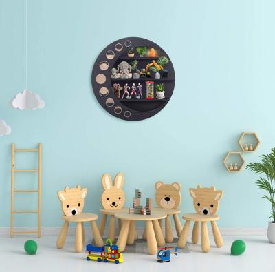 China Moon Adjustable Wholesale High Quality Adjustable Wall Hanging Shelf Storage Wooden Rack (The Other) for sale