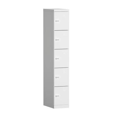 China SPCC 5 Door Steel Lockers Metal Office Lockers 0.6MM Thickness for sale