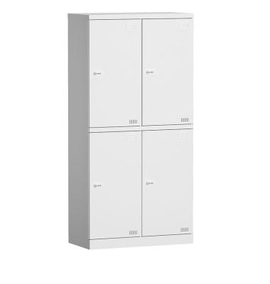 China H1850*W900*D450mm Flush 4 Door Metal Lockers Staff Metal Storage Wardrobe Frameless for sale