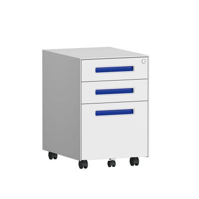 China 3 Drawer Steel Pedestal Cabinet Manufacturers Powder Coating for sale