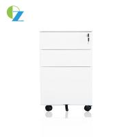 China Office Steel Mobile Pedestal Cabinet With 3 Drawer Goose Neck Handle for sale