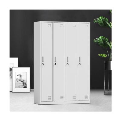 China SPCC Camlock 4 Door Steel Wardrobe 1850*900*450MM For School for sale