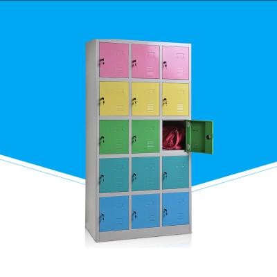 China 15 Door 5 Tier 3 Wide Steel Office Lockers For Employee for sale