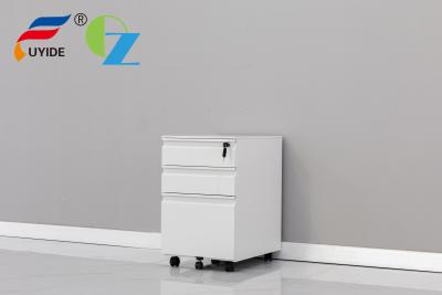 China Office Pedestal Movable Drawer Cabinet Metal Filing Cabinet With 3 Drawers for sale