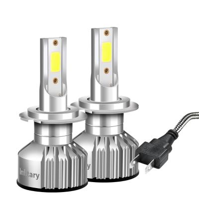 China Top Shine Mini Auto Led H7 Car Headlight Bulb 12V 8000lm H1 H3 9005 9006 9007 H11 H4 Led Headlamp For Car for sale