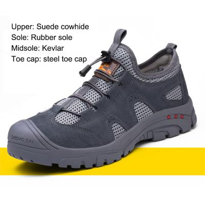 China Summer Fly-Woven Construction Smash-Proof Puncture-Proof and Puncture-Proof Men's Work Shoes Safety Breathable Shoes for sale