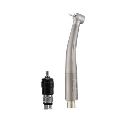 China 1.6mm High Speed ​​Dental Push Button Stainless Steel Hand Piece Led Air Handpiece 2 Hole for sale