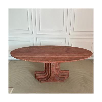 China Modern Natural Travertine Dining Table Gubi Side Table Travertine Coffee Table Travertine Wood Table for sale