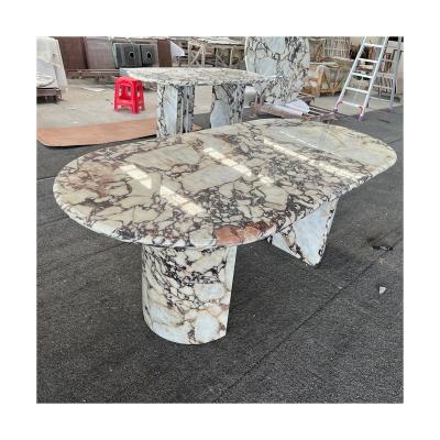 China Natural Polished Round Top Dining Table Round Natural Travertine Marble Beige Marble Dining Table Modern Coffee Table for sale