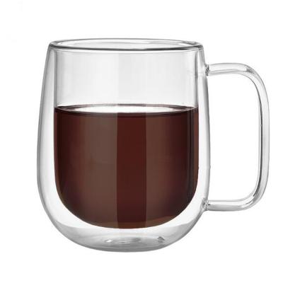 China Art Decor Hot Sale 350ml Glass Beer Mug Sublimation Glass Coffee Mug Frosted Mug With Handle for sale