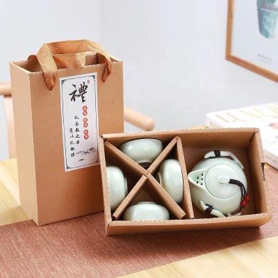 China Wholesale Novelty Travel Tea Set, Chinese Tea Set For Gift Sets, Porcelain Tea Set Ceramic Cups With Pot for sale