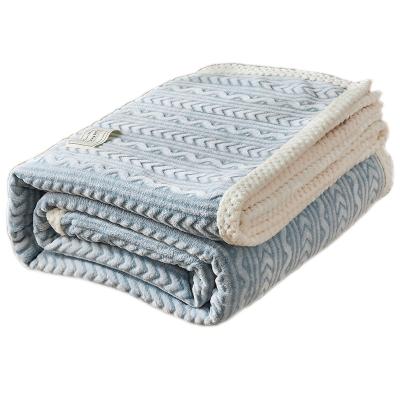 China Fuzzy Blanket Super Soft Plush Anti-Static Sherpa Fleece Reversible Fluffy Warm Cozy Blanket With Snow Shape Flannel Throw for sale