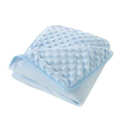 China Plain Minky Dot Blanket Baby Polar Fleece Throw Baby Blanket Anti-static Newborn Baby Double Side Blanket for sale