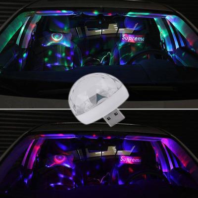 China Magic Atmosphere Lamp Car USB Mini Disco Light DJ Disco Light Strobe Ball Star Interior Ambient Light Led for sale