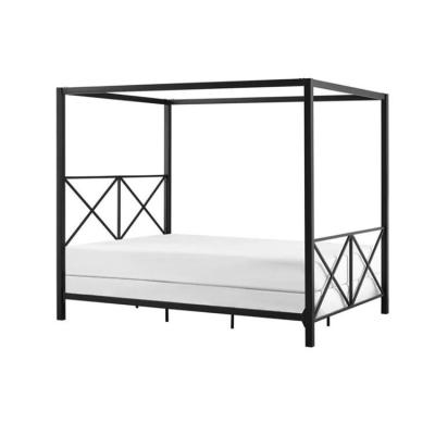 China Cheap 4 Poster Bed Frame Wrought Iron Platform 4 Queen Full Gold Four Poster Metal Canopy Beds Black White Twin King Size Canopy Bed View for sale