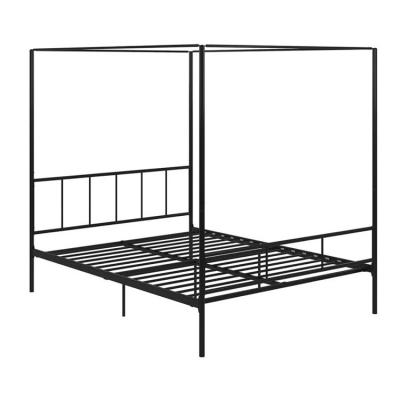 China Cheap 4 Poster Bed Frame Wrought Iron Platform 4 Queen Full Gold Four Poster Metal Canopy Beds Black White Twin King Size Canopy Bed View for sale