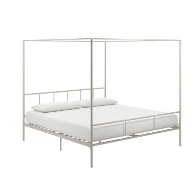 China Cheap 4 Poster Bed Frame Wrought Iron Platform 4 Queen Full Gold Four Poster Metal Canopy Beds Black White Twin King Size Canopy Bed View for sale