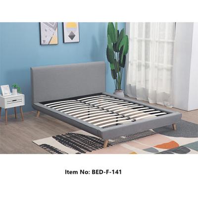 China New Design F-141 Contemporary Bed Room Furniture Tufted Fabric Upholstered Bed for sale