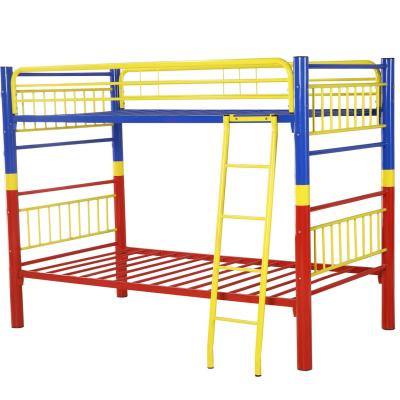 China Colorful Strong Strong Kids Metal Bunk Bed All Iron Metal Double Platform Bed for sale