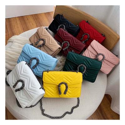 China Latest Purse Women's Pure Color Fashion Color Handbags Luxury High Quality Fashionable Cross Shoulder - Body Bag for sale