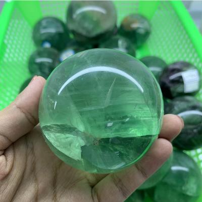 China Wholesale High Quality Natural Healing Fluorite Stone Green Sphere Gemstone From China for sale