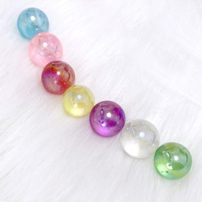 China China Wholesale Natural Angel Crystal Aura Titanium Rainbow Titanium Coated Crystal Spheres for sale