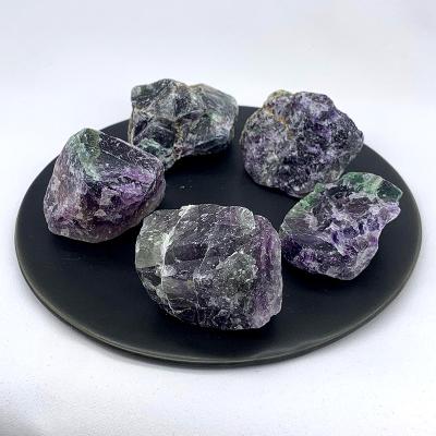 China Wholesale High Quality Natural Crystal Rainbow Fluorite Rough Colored Fluorite From China for sale