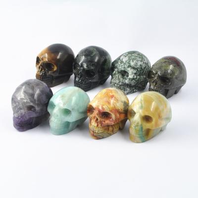 China China Wholesale 2 Inch Crystal Skulls Hand Carved Rose Quartz Skulls Mini Crystal Skulls Amethyst for sale