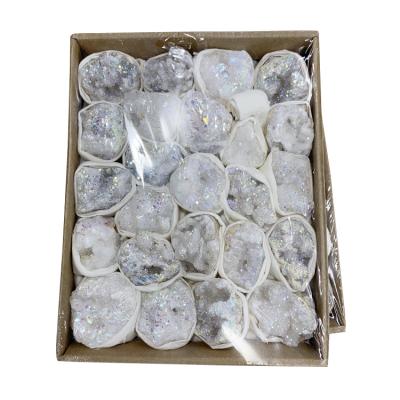 China Wholesale High Quality Sparkling Natural Crystal Aura China Quartz Spiritite Crystal Cluster Of Angle for sale