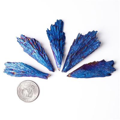 China China wholesale natural crystal rainbow aura blue tourmaline tourmaline for jewelry making for sale